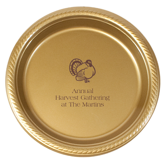 Personalized Talk Turkey Plastic Plates